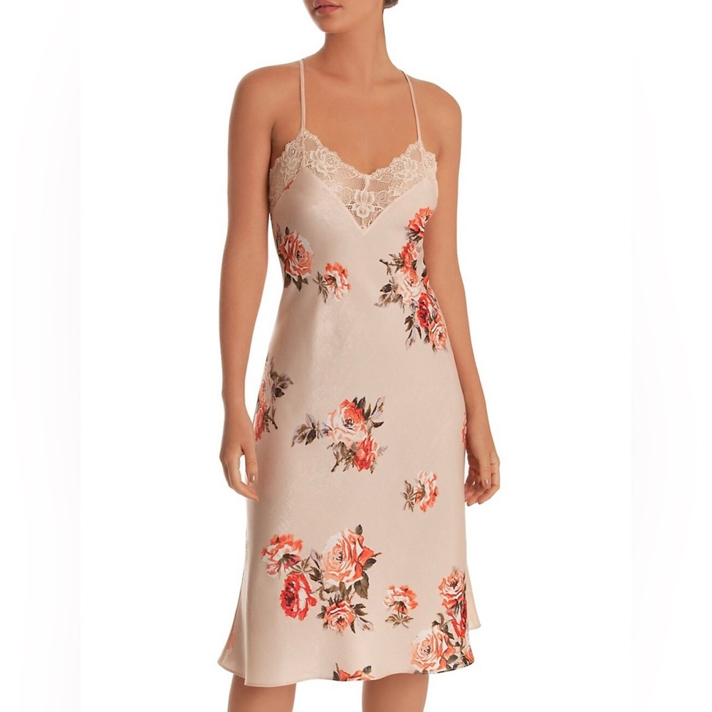 NWT In Bloom | Unforgettable Floral Satin Midi Gown